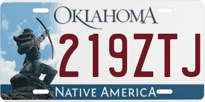OK license plate 219ZTJ