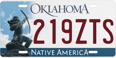 OK license plate 219ZTS