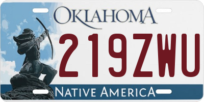 OK license plate 219ZWU