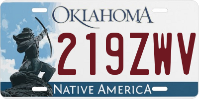 OK license plate 219ZWV