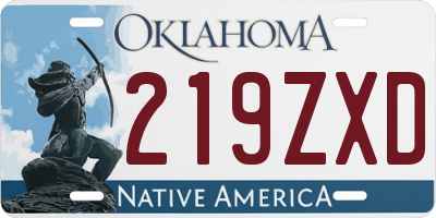 OK license plate 219ZXD