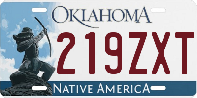 OK license plate 219ZXT