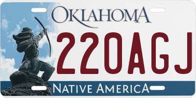 OK license plate 220AGJ