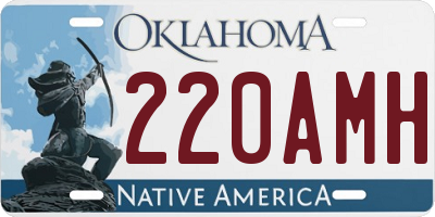 OK license plate 220AMH