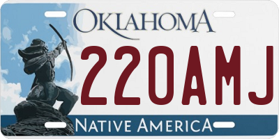 OK license plate 220AMJ