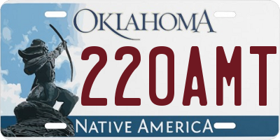 OK license plate 220AMT