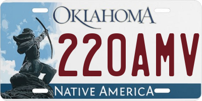 OK license plate 220AMV