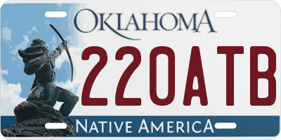 OK license plate 220ATB