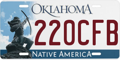 OK license plate 220CFB