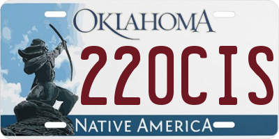 OK license plate 220CIS