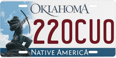OK license plate 220CUO