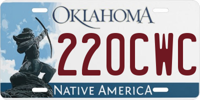 OK license plate 220CWC