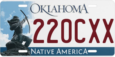 OK license plate 220CXX