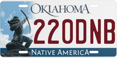 OK license plate 220DNB