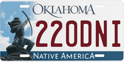 OK license plate 220DNI
