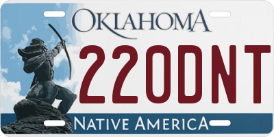 OK license plate 220DNT