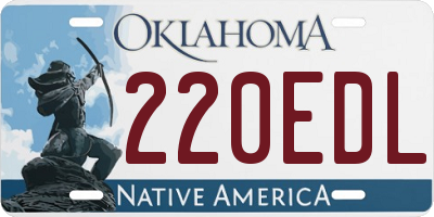 OK license plate 220EDL
