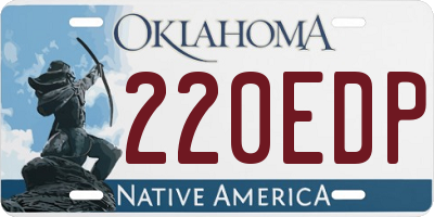 OK license plate 220EDP