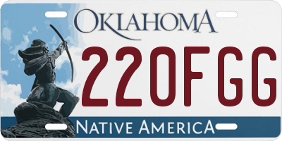 OK license plate 220FGG