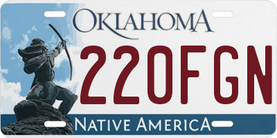 OK license plate 220FGN