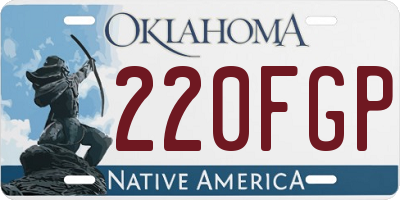 OK license plate 220FGP