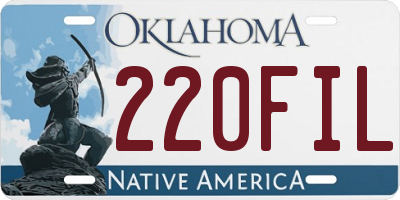 OK license plate 220FIL