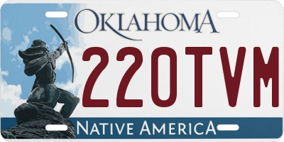 OK license plate 220TVM