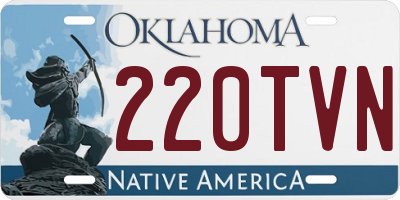 OK license plate 220TVN