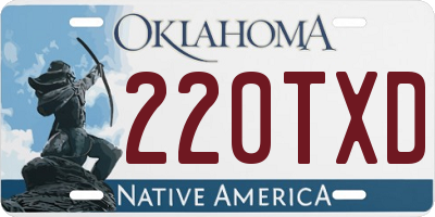 OK license plate 220TXD