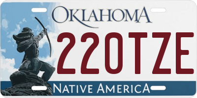 OK license plate 220TZE