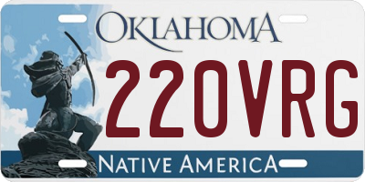 OK license plate 220VRG