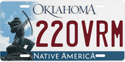 OK license plate 220VRM