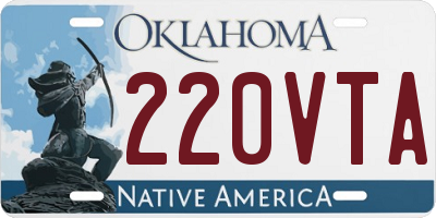 OK license plate 220VTA