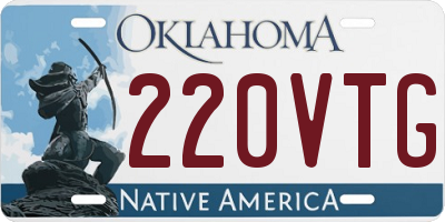 OK license plate 220VTG