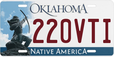 OK license plate 220VTI
