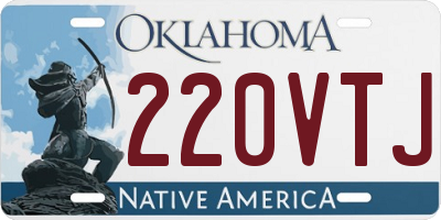 OK license plate 220VTJ