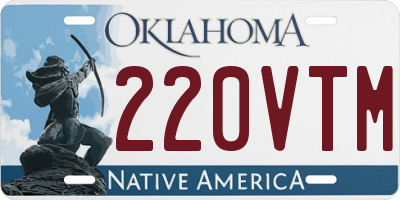 OK license plate 220VTM