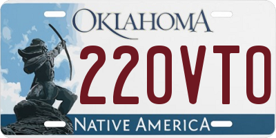 OK license plate 220VTO