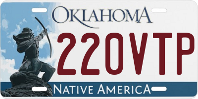 OK license plate 220VTP