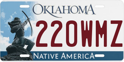 OK license plate 220WMZ