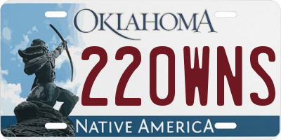 OK license plate 220WNS