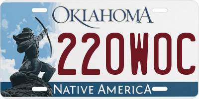 OK license plate 220WOC