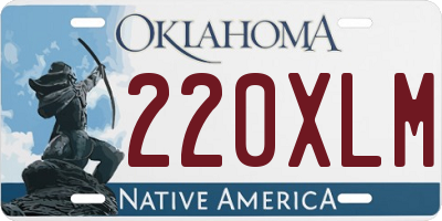 OK license plate 220XLM