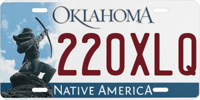 OK license plate 220XLQ