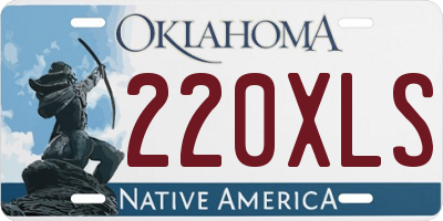 OK license plate 220XLS