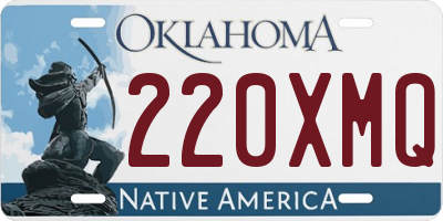OK license plate 220XMQ