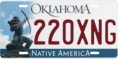 OK license plate 220XNG