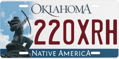 OK license plate 220XRH