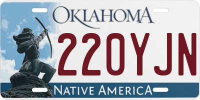 OK license plate 220YJN