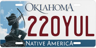 OK license plate 220YUL
